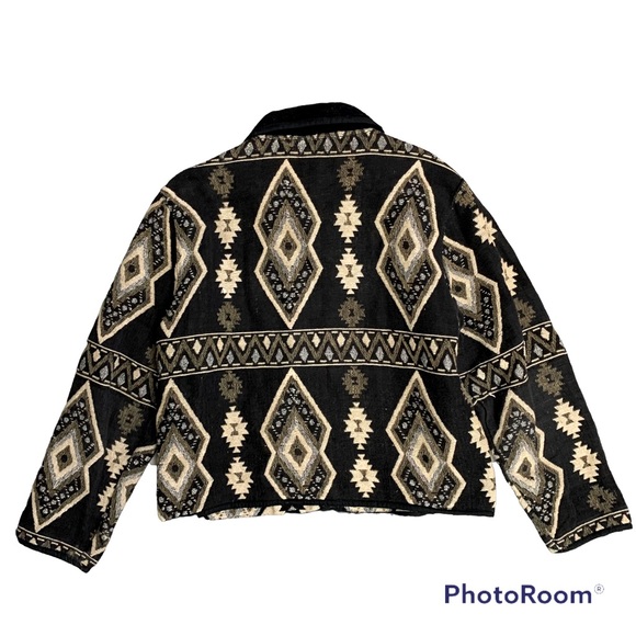 Southwestern Canyon Blanket Tapestry Jacket Boho Vintage Size Large - Picture 12 of 12
